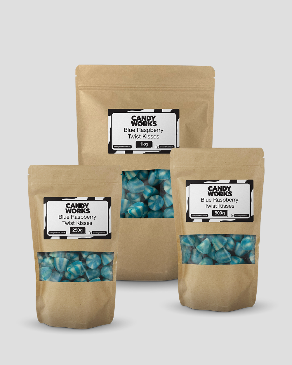 Blue Raspberry Twist Kisses
