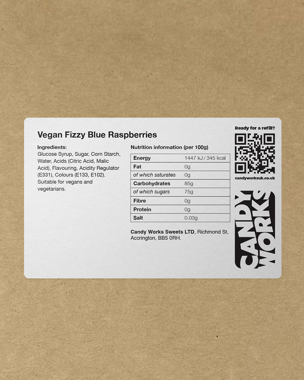 Vegan Fizzy Blue Raspberries