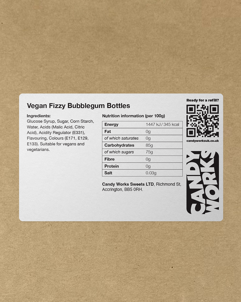 Vegan Fizzy Bubblegum Bottles